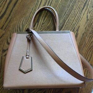 Fendi 2 jours medium sized tan bag gently used